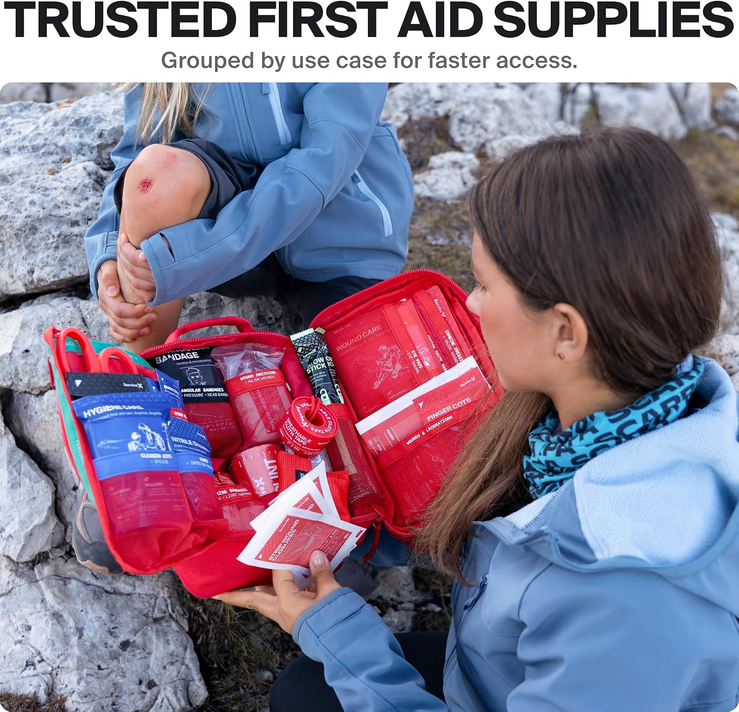 SurviveX Large First Aid Kit, Emergency Kit for 3-4 People - Image 5