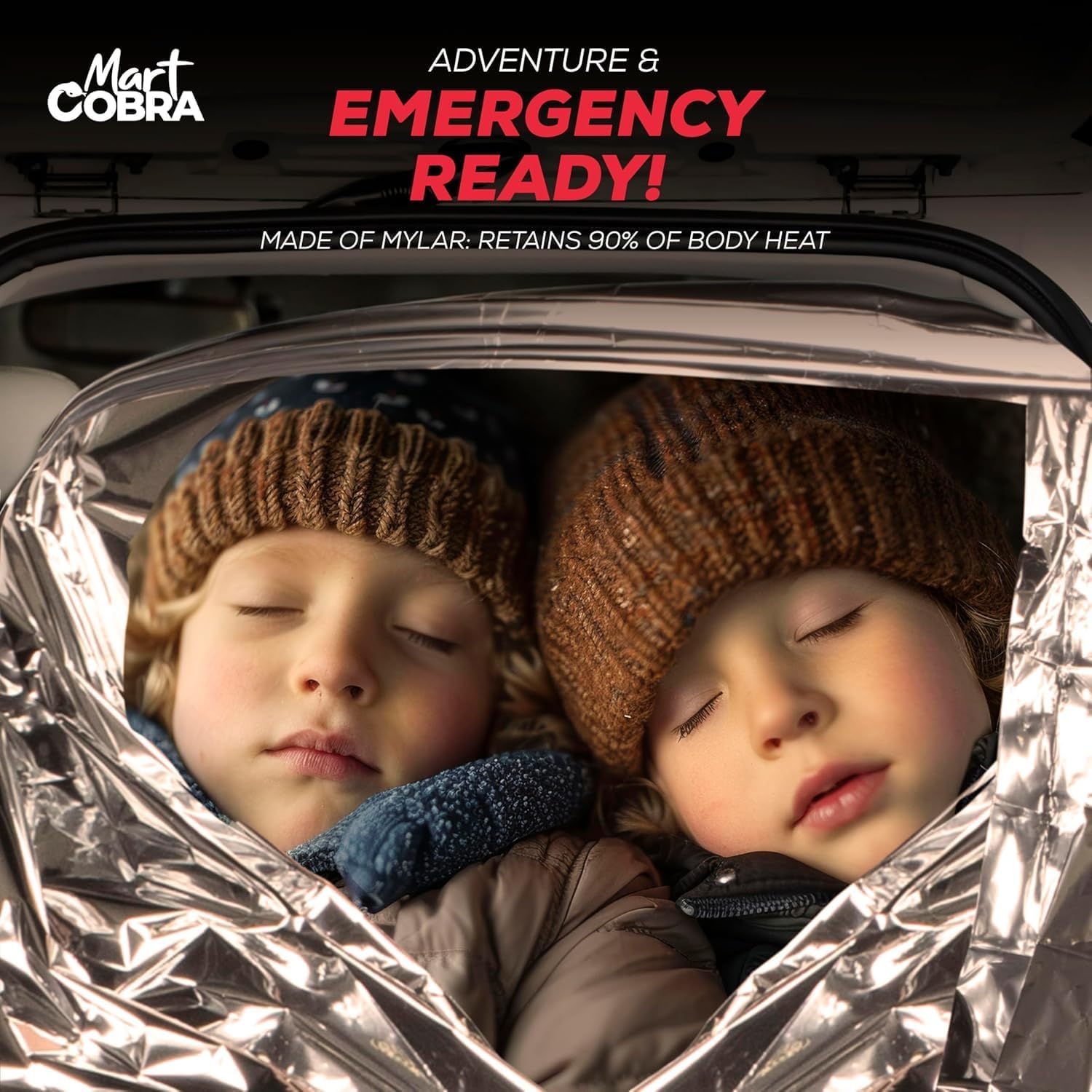 Emergency Blanket Mylar Thermal Space Survival Gear & Supplies 4-Pack Foil - Image 4